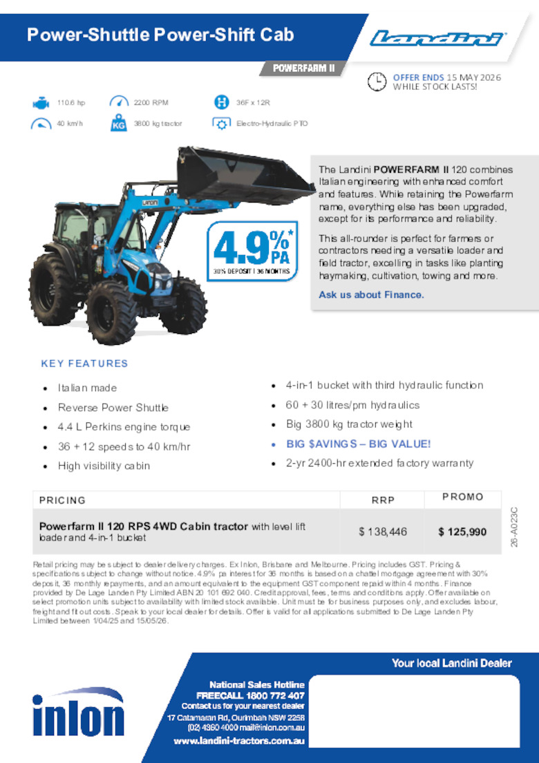 26-A023C Landini Powerfarm II Promotion oe 15.05